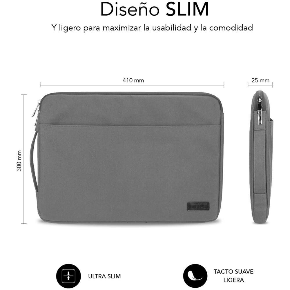 SUB-LS-0PS0102 borsa per laptop 39,6 cm (15.6") Custodia a tasca Grigio - Foto 4