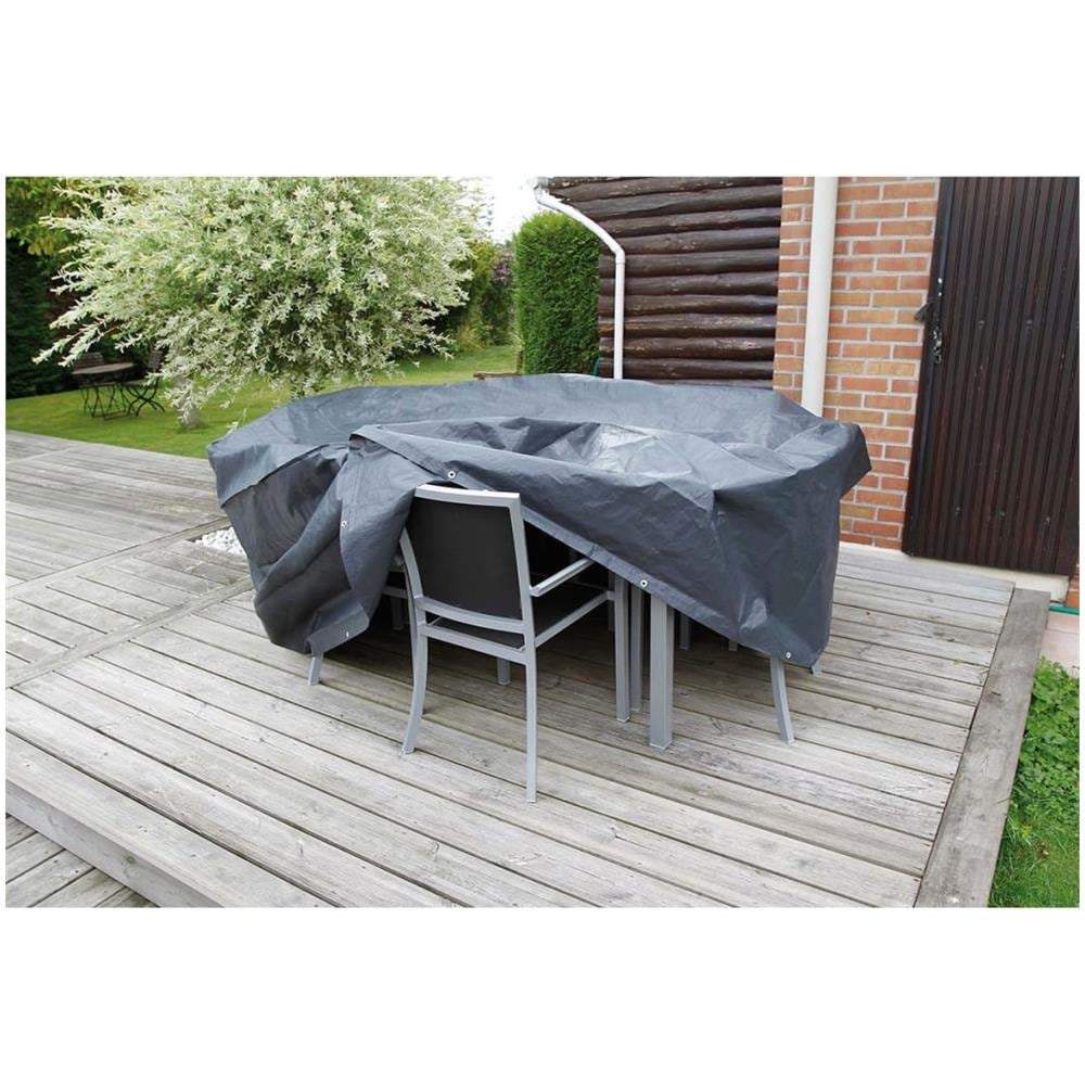 Telo copertura in polietilene per mobili da giardino 90x325x205 cm colore grigio scuro - Foto 2