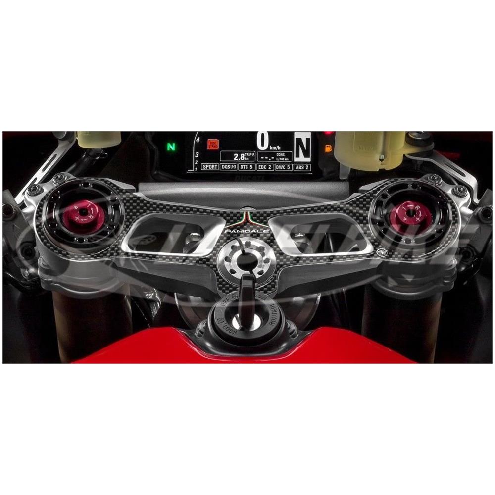 Labelbike Adesivo 3D Resinato Per Piastra Sterzo - Compatibile Con Ducati 1299 Panigale S (2012-2016)