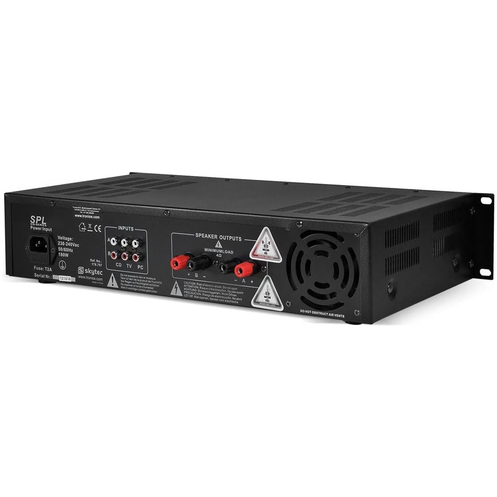 Amplificatore Pa 2 X 350 W Con Equalizzatore A 3 Bande Integrato Led Blu - Skytec Spl700 - Foto 2