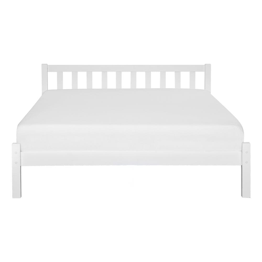 Letto A Doghe In Legno Colore Bianco 180 X 200 Cm Florac - Foto 2