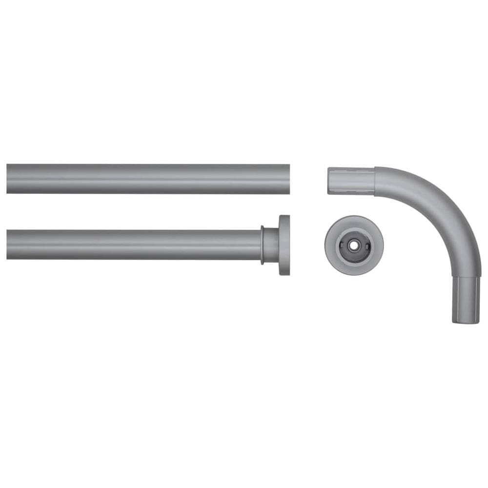 Barra Angolare Per Tenda Doccia 90x90 Cm Grigio Opaco - Foto 1