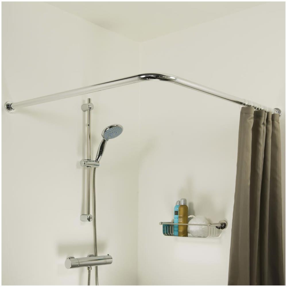 Barra Angolare Per Tenda Doccia 90x90 Cm Grigio Opaco - Foto 2