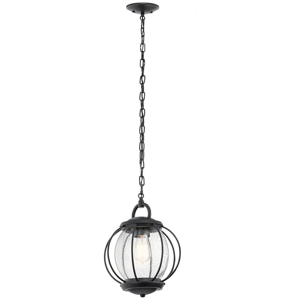 Lanterna A Catena Da Soffitto Da Esterno Piccola 1 Luce Nera, E27 - Foto 1