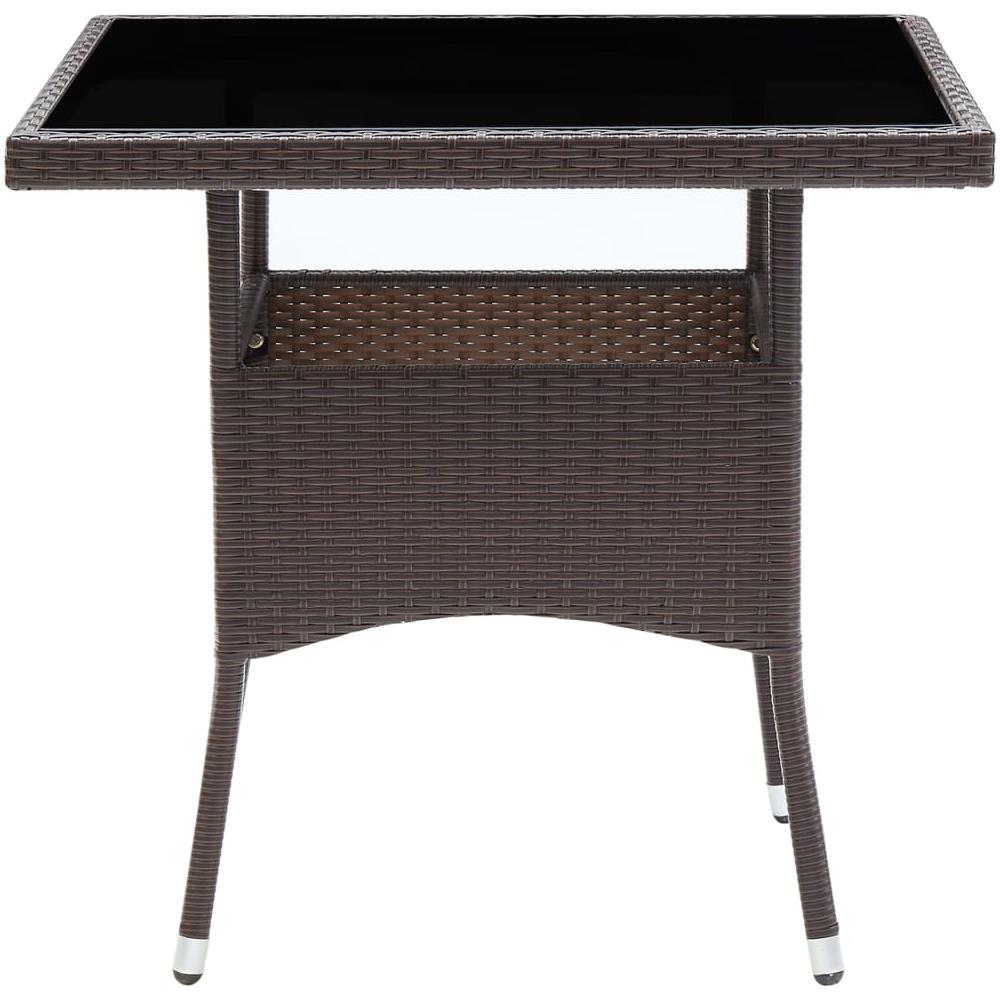 Tavolo da Pranzo da Giardino Marrone in Polyrattan - Foto 3