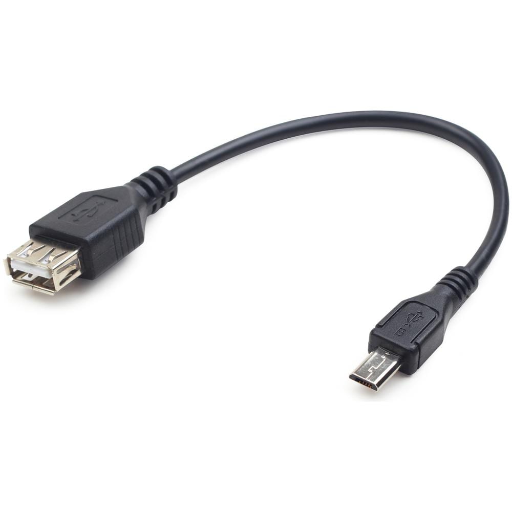 USB A - Micro-USB B, 0.15m, USB A, Micro-USB B, Maschio / femmina, Dritto, Dritto, Nero - Foto 1