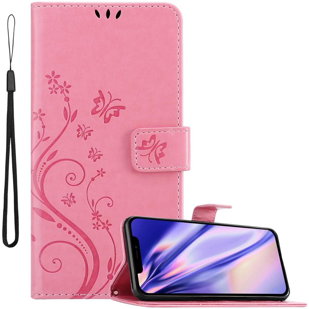 Custodia Compatibile Con Apple Iphone 13 Pro Max In Rosa Fiore - Coperchio Protettivo In Design Floreale Con Chiusura Magnetica, Funzione Stand E Slot Per Carte - Foto 1
