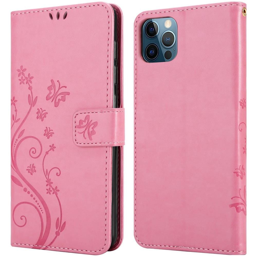 Custodia Compatibile Con Apple Iphone 13 Pro Max In Rosa Fiore - Coperchio Protettivo In Design Floreale Con Chiusura Magnetica, Funzione Stand E Slot Per Carte - Foto 8