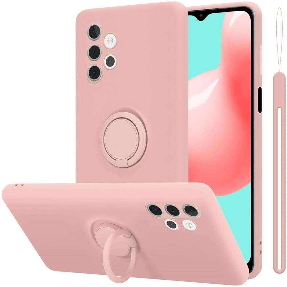 Cadorabo Custodia Compatibile Con Samsung Galaxy A32 4g In Liquid Rosa - Coperchio Protettivo In Silicone Tpu Flessibile Con Anello - Foto 1