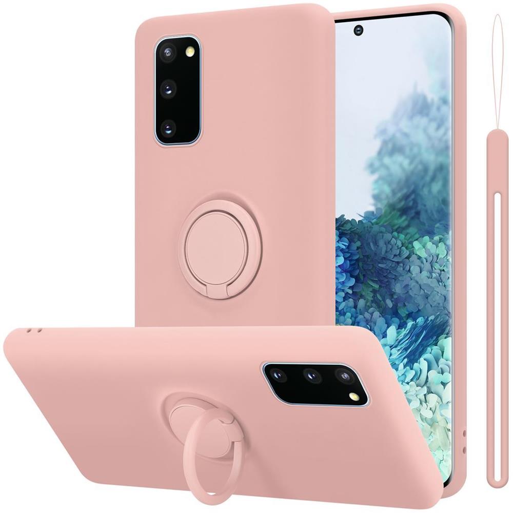 Custodia Compatibile Con Samsung Galaxy S20 Fe In Liquid Rosa - Coperchio Protettivo In Silicone Tpu Flessibile Con Anello - Foto 1