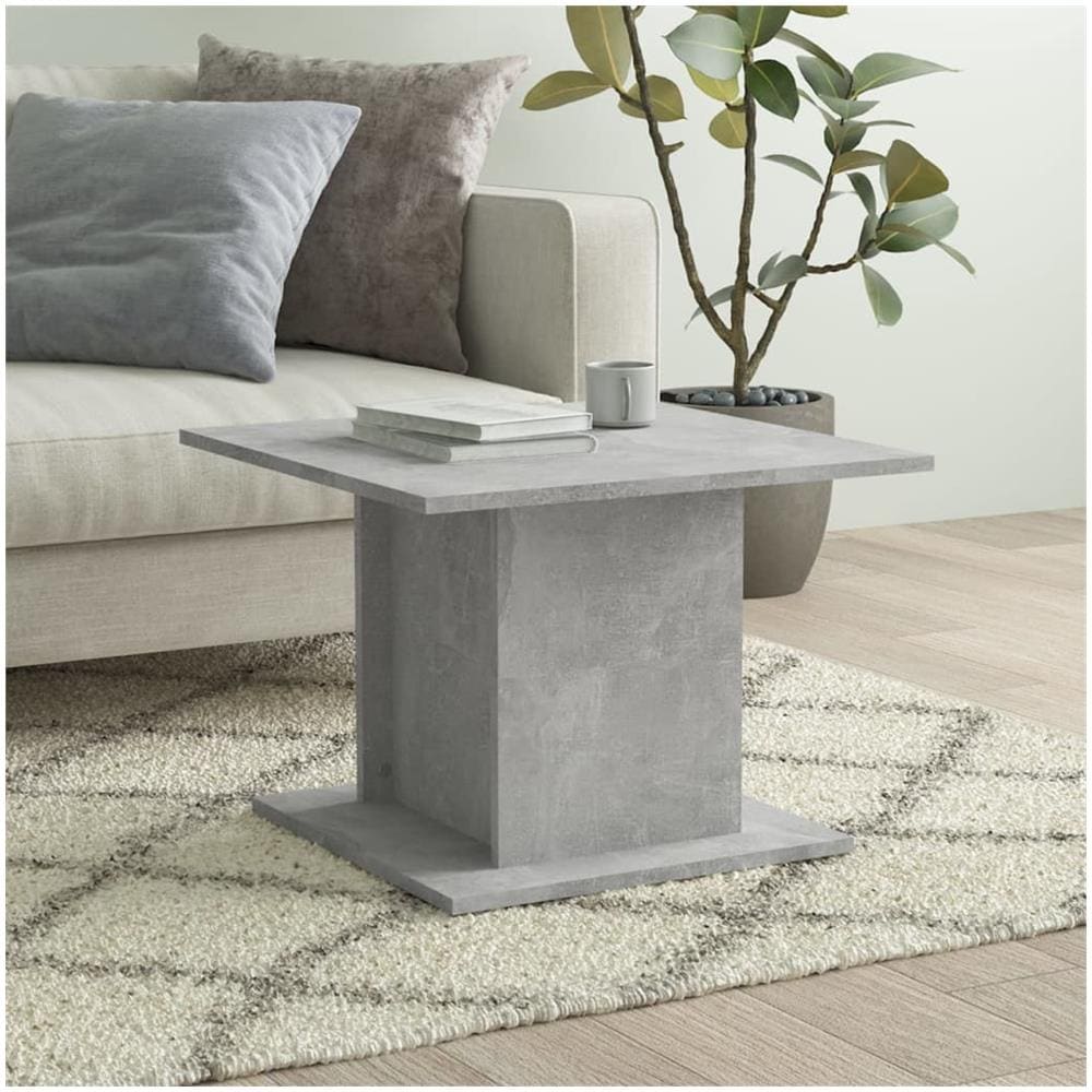 Tavolino da Salotto Grigio Cemento 55,5x55,5x40cm in Truciolato - Foto 1