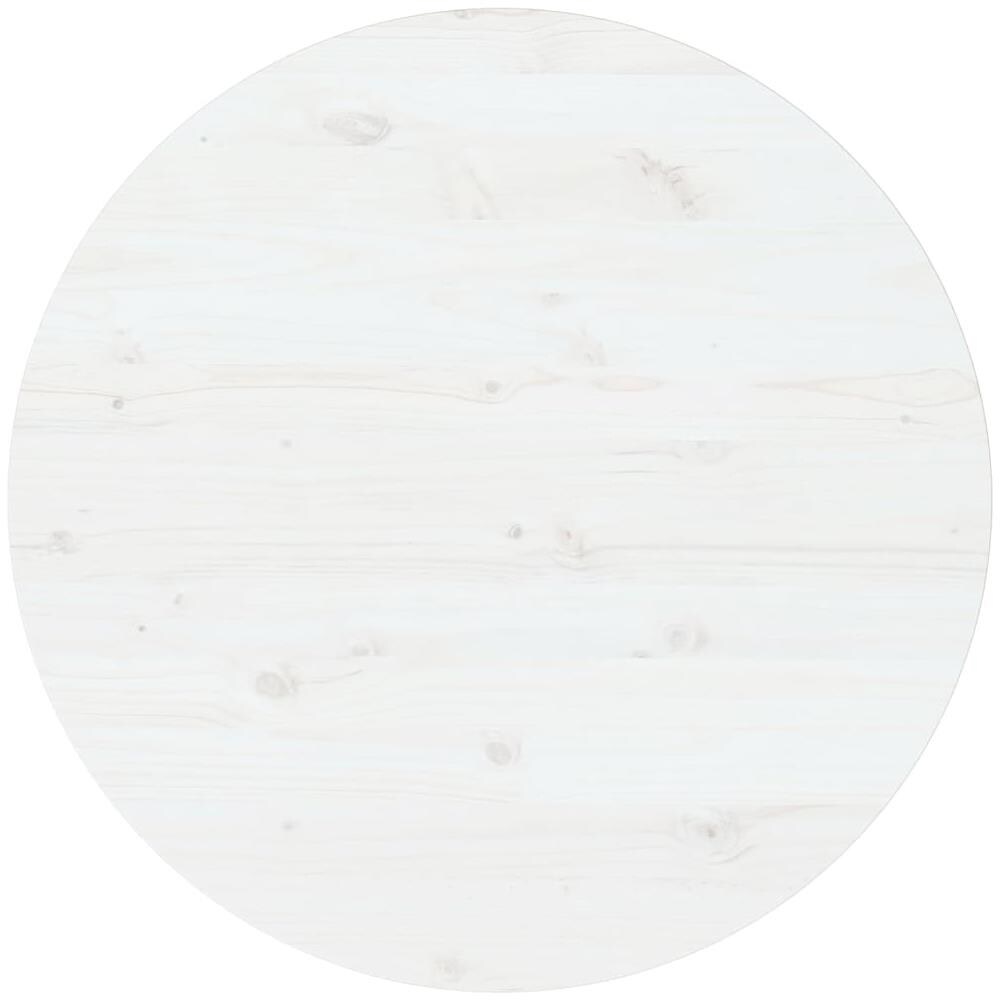 Piano Tavolo Bianco 90x2,5 Cm In Legno Massello Di Pino - Foto 1