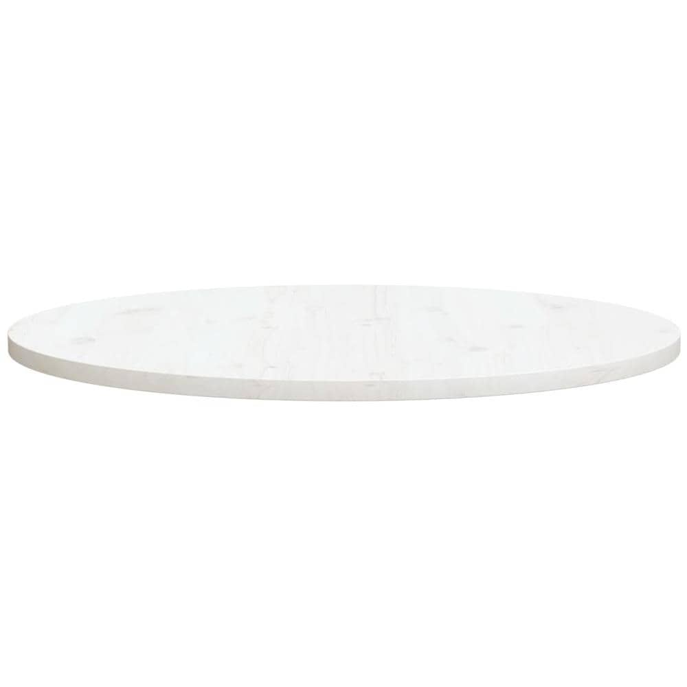 Piano Tavolo Bianco 90x2,5 Cm In Legno Massello Di Pino - Foto 2