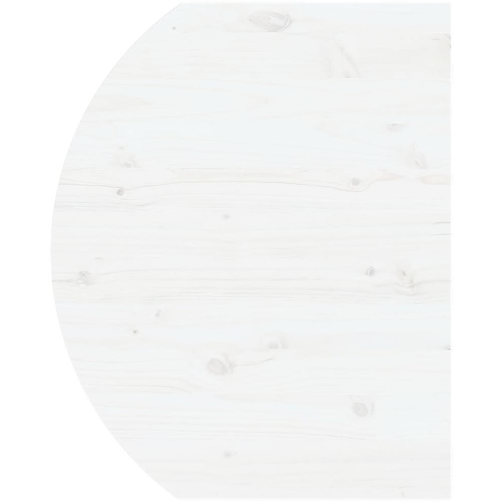 Piano Tavolo Bianco 90x2,5 Cm In Legno Massello Di Pino - Foto 3