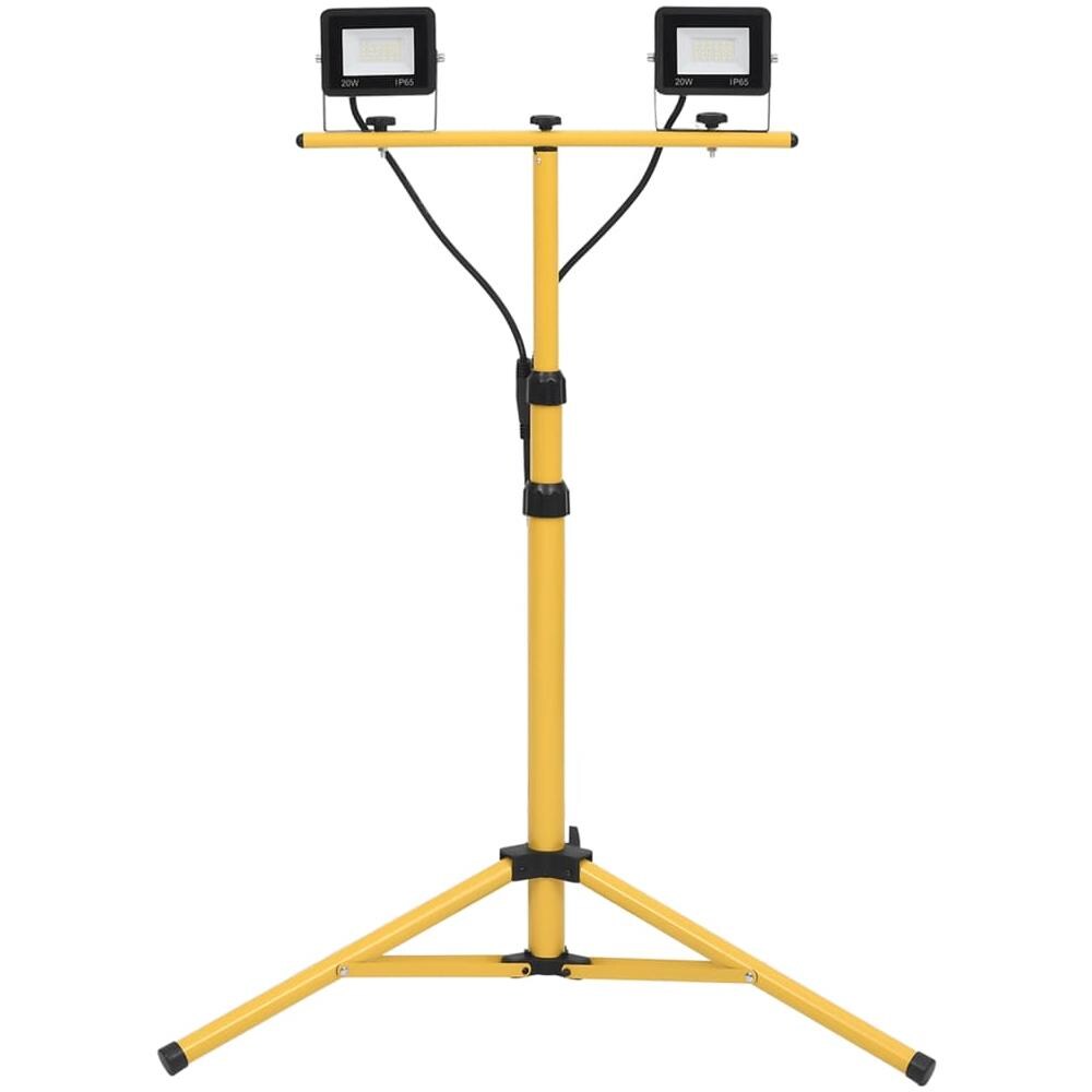 Faretto A Led Con Treppiede 2x20 W Bianco Freddo - Foto 1