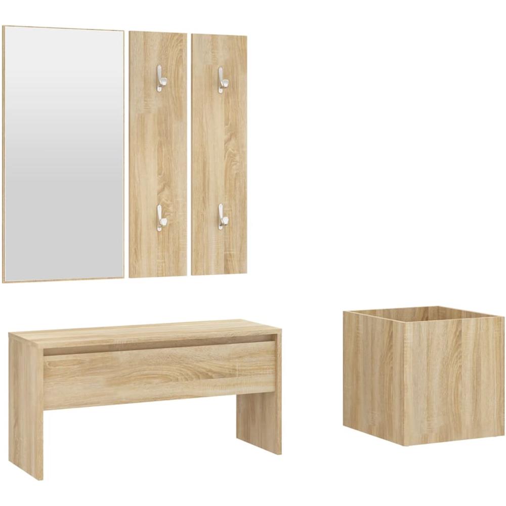 Set Di Mobili Da Corridoio Rovere Sonoma In Legno Multistrato - Foto 2