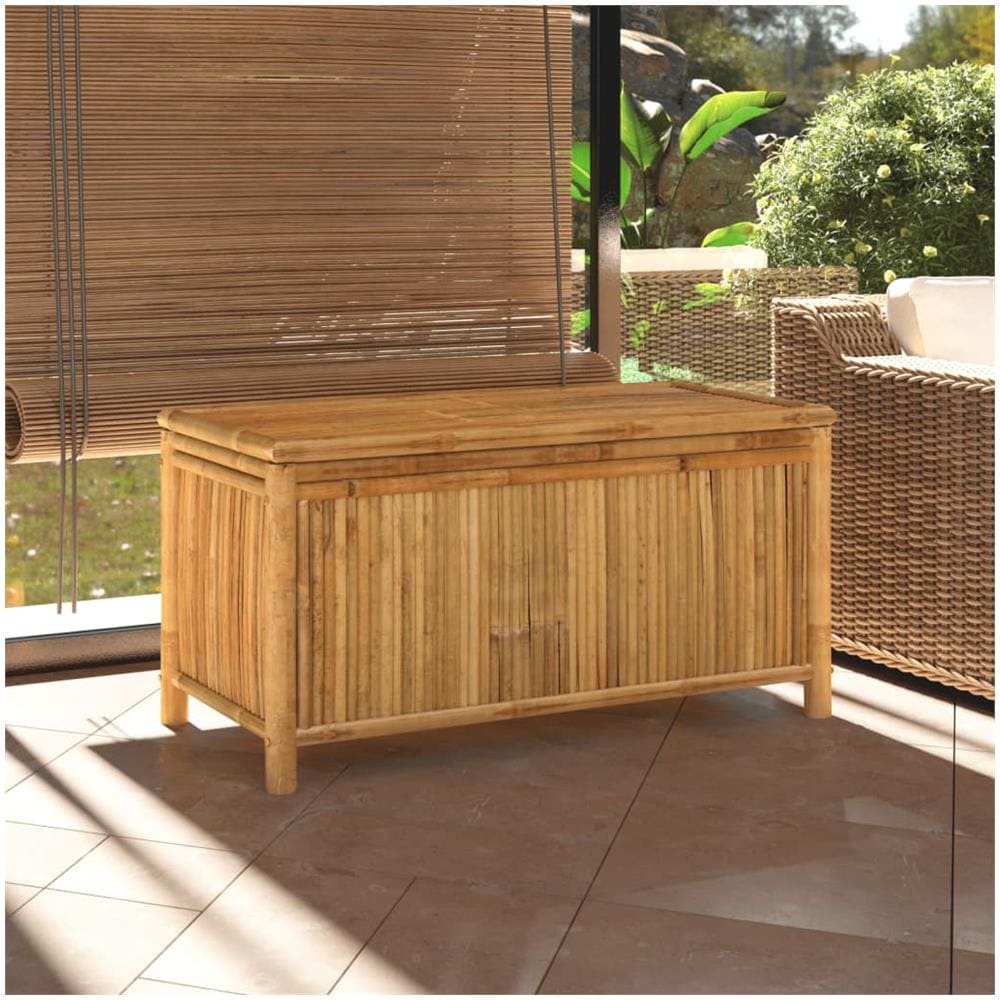 Contenitore Portaoggetti Da Giardino 110x52x55 Cm In Bambù - Foto 1