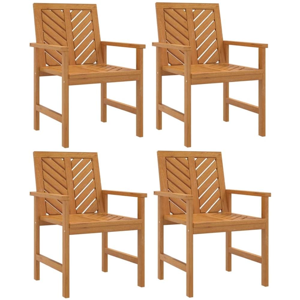 Sedie Da Pranzo Da Giardino 4pz Legno Massello Di Acacia - Foto 2