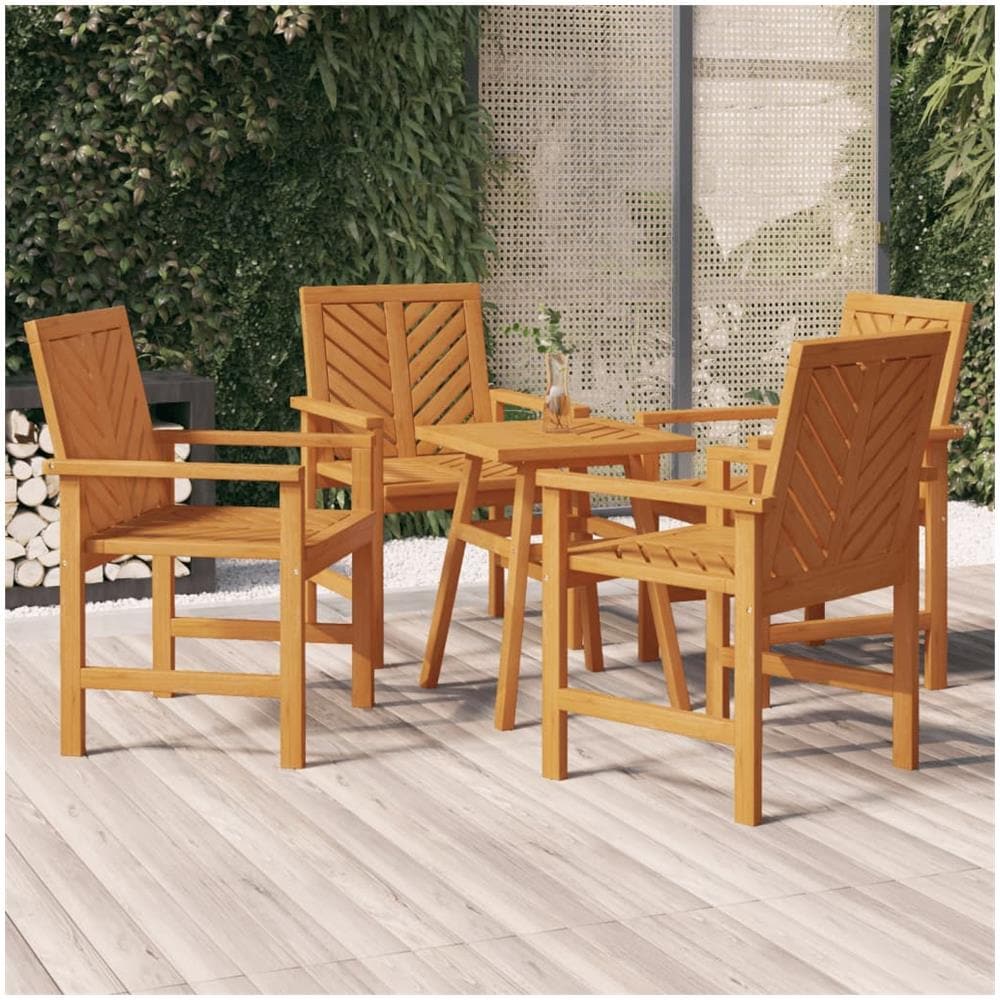 Sedie Da Pranzo Da Giardino 4pz Legno Massello Di Acacia - Foto 1