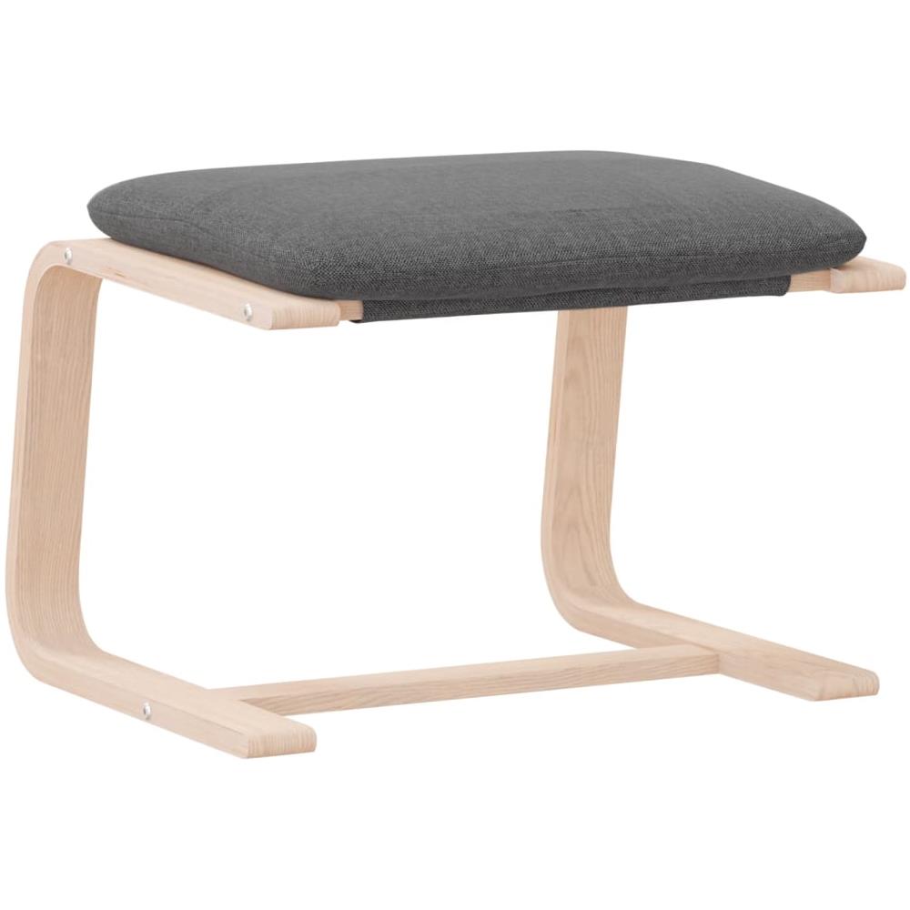 Poggiapiedi Grigio Chiaro 51x41x40 Cm In Tessuto - Foto 2