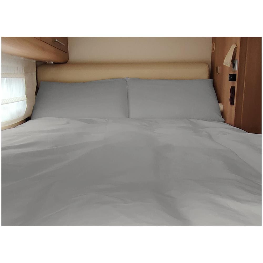 Completo Lenzuola Camper Roulotte 100% Cotone Personalizzabile Tinta Unita Singolo Sassi - Foto 1