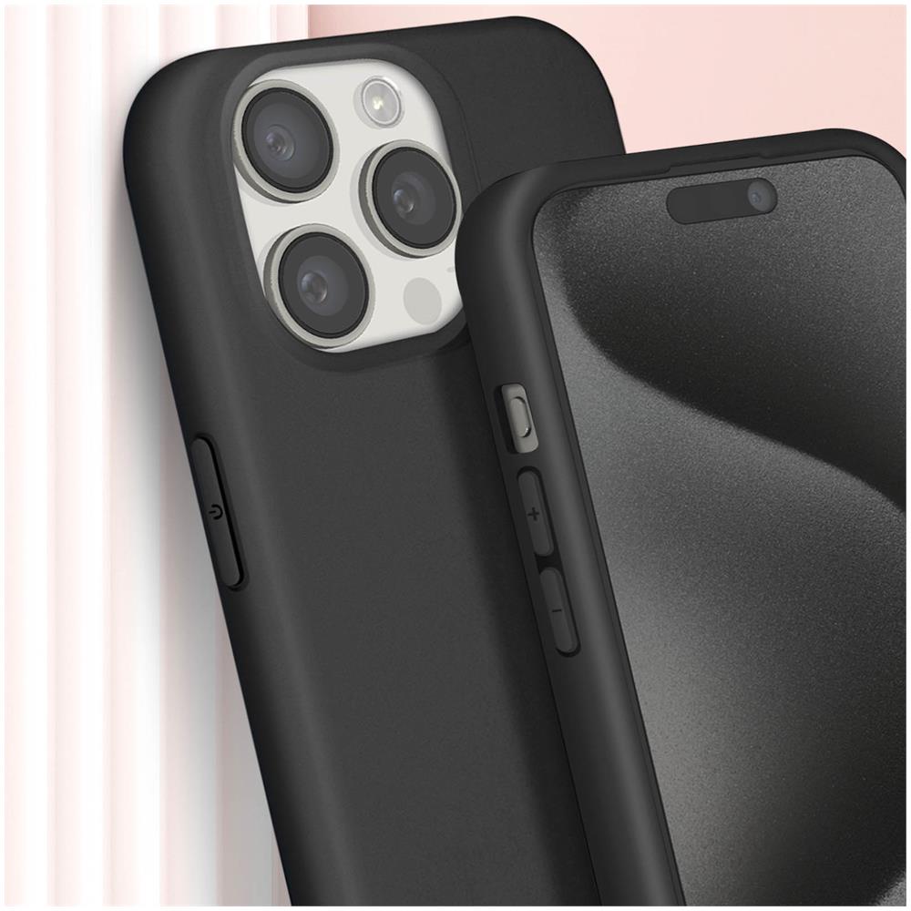 Cover Semirigida Per Iphone 15 Pro Max Cordino Nylon Serie Corda Nera - Foto 2