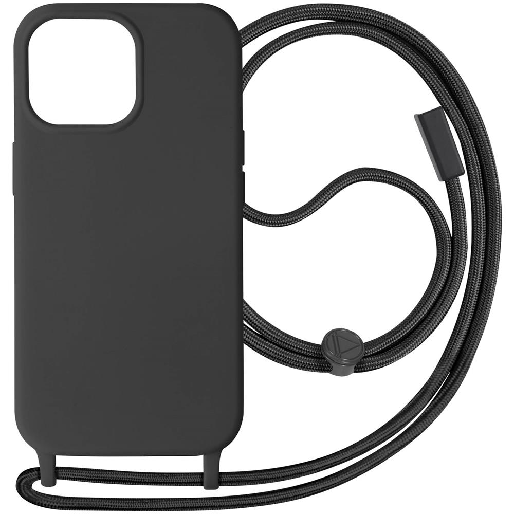 Cover Semirigida Per Iphone 15 Pro Max Cordino Nylon Serie Corda Nera - Foto 1