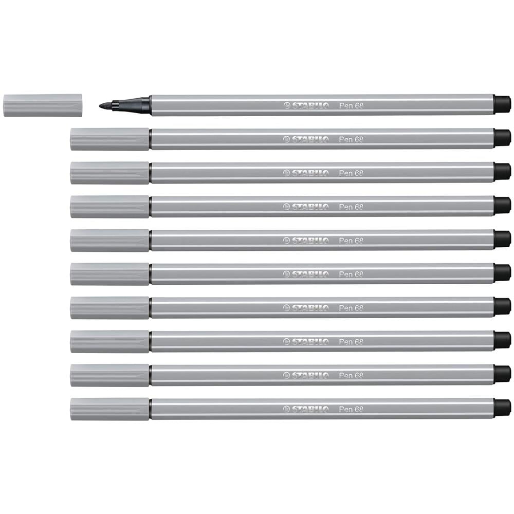 Pen 68 - Pennarello Premium - Confezione da 10 - Grigio Medio - Foto 1