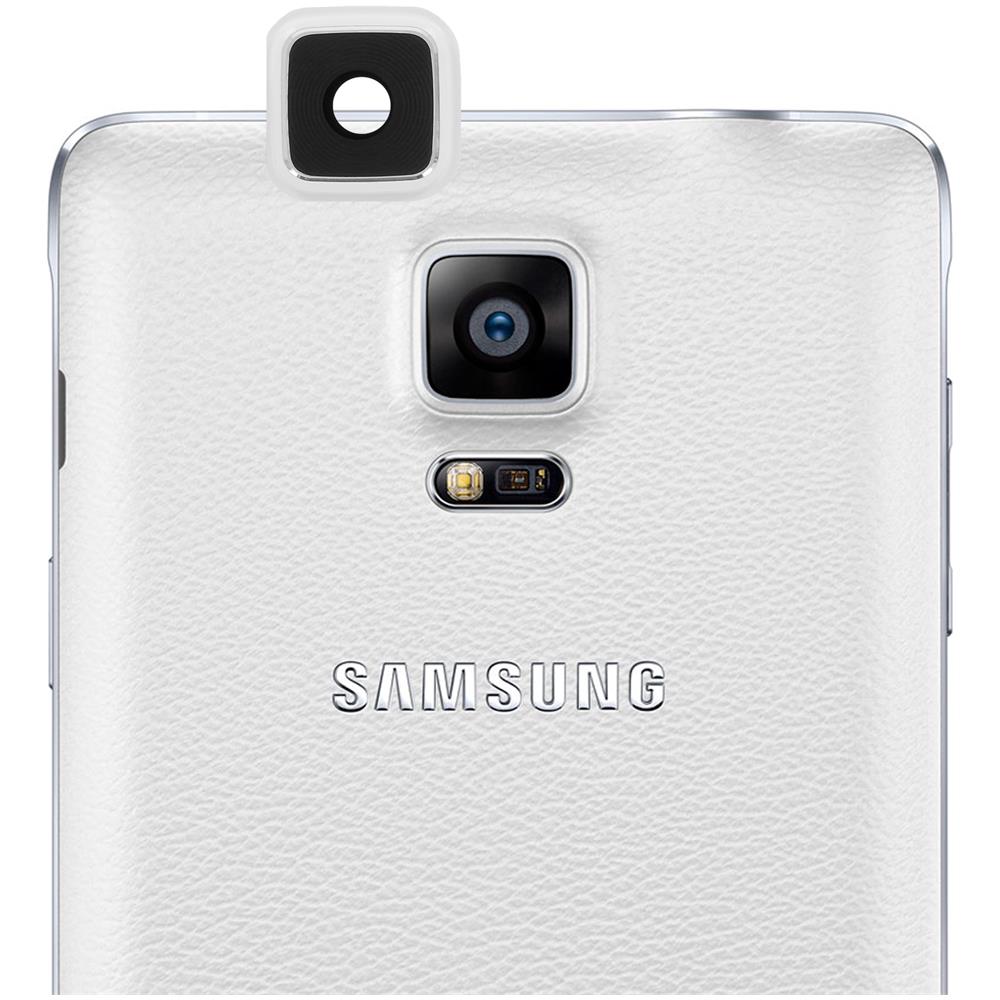 Lente Protettiva Per Fotocamera Posteriore Per Samsung Galaxy Note 4 - Bianca - Foto 10