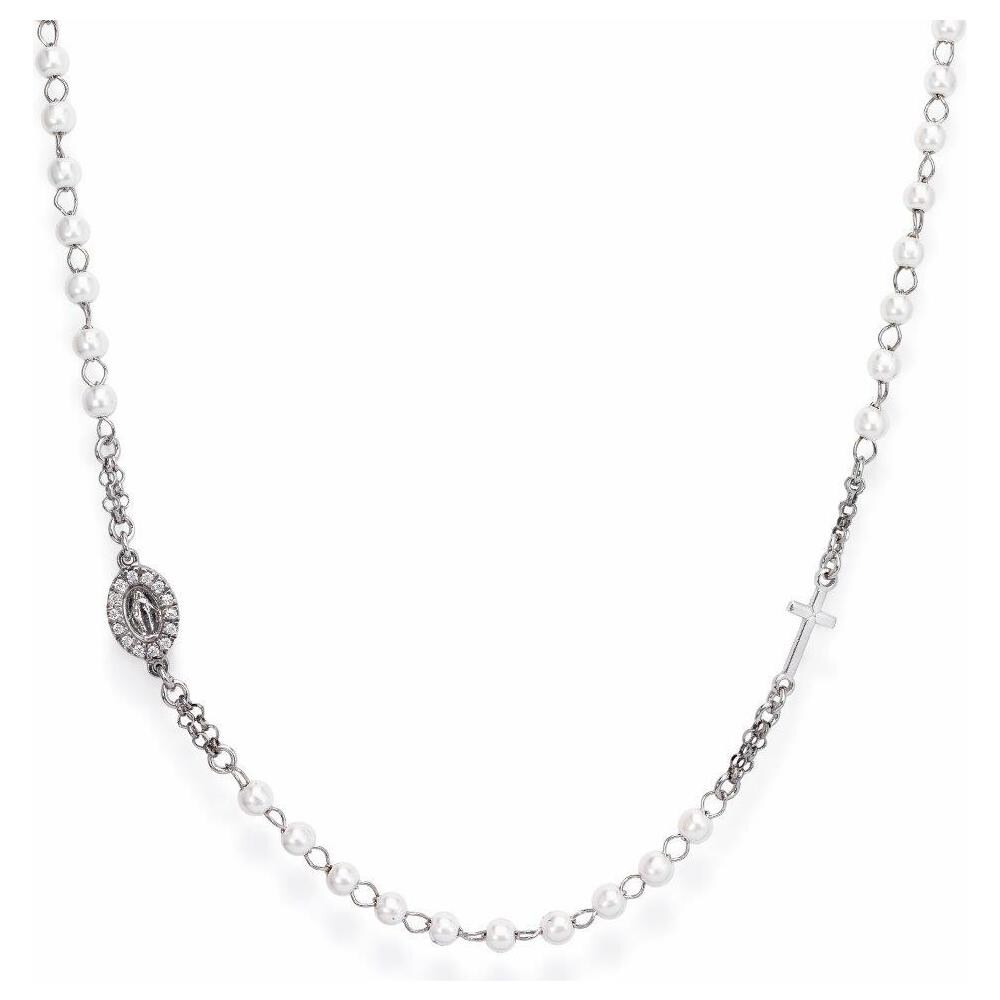 Collana In Argento 925 - Collezione Rosari - Colore Rodio - Misura Unica Rosario Girocollo - Foto 1
