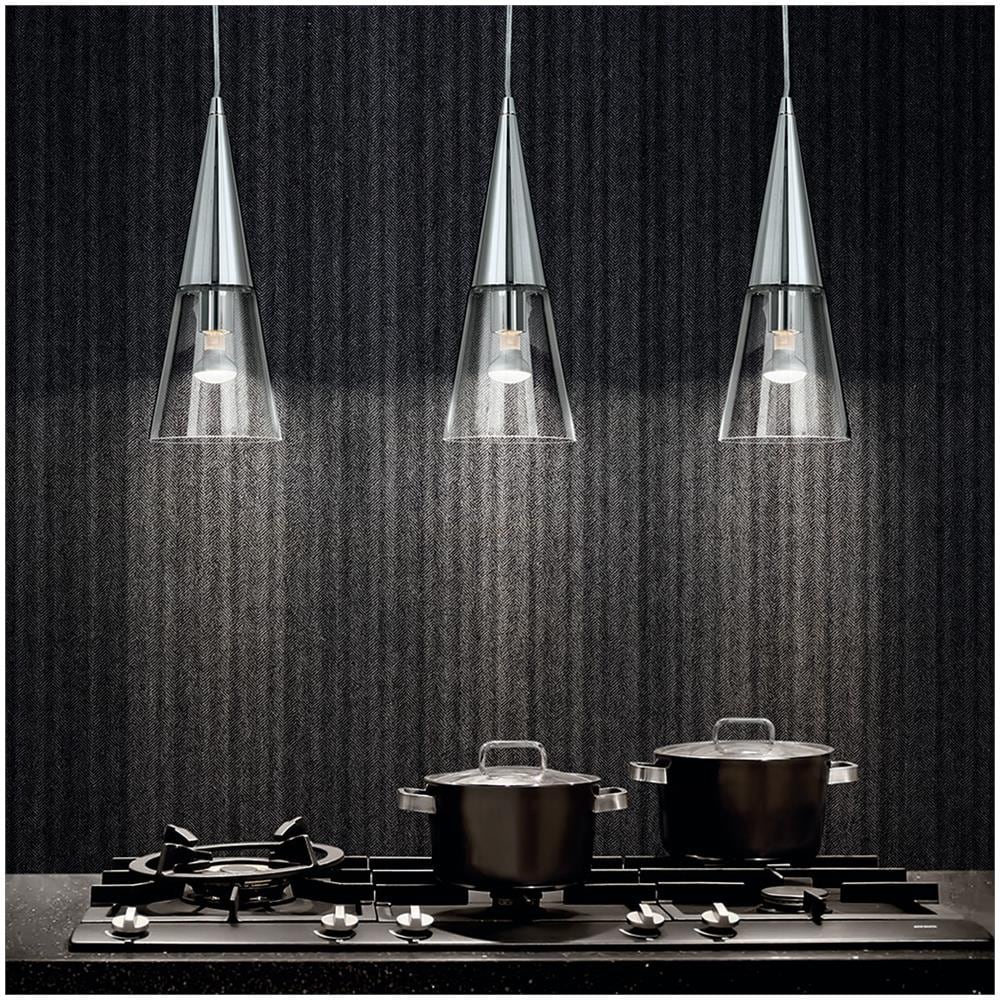 Lampada A Sospensione 40w E14 Cromo - Foto 2