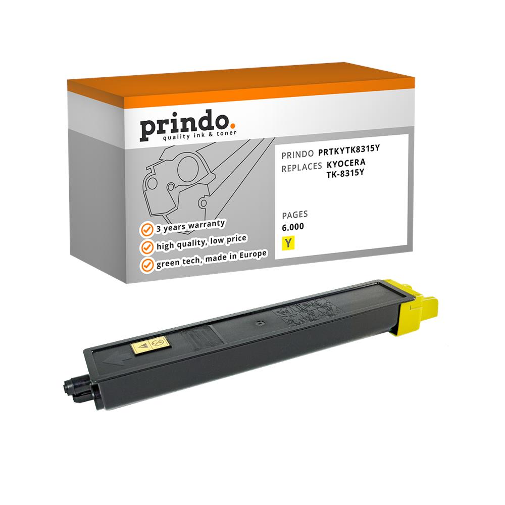 Toner Giallo Prtkytk8315y ~6000 Pagine Alternativa Per Kyocera Tk-8315y (1t02mvanl0) - Foto 1