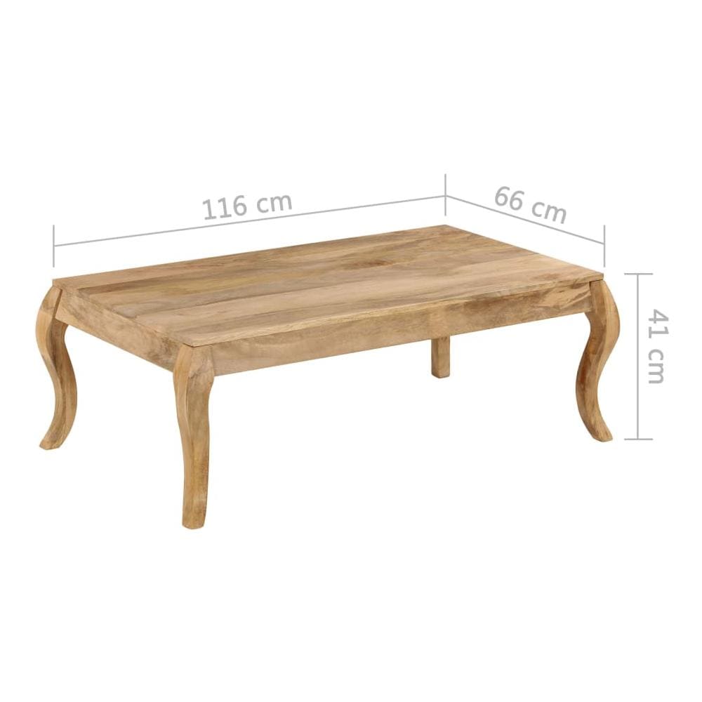 Tavolino Da Caffè In Legno Massello Di Mango 116x66x41cm - Foto 7