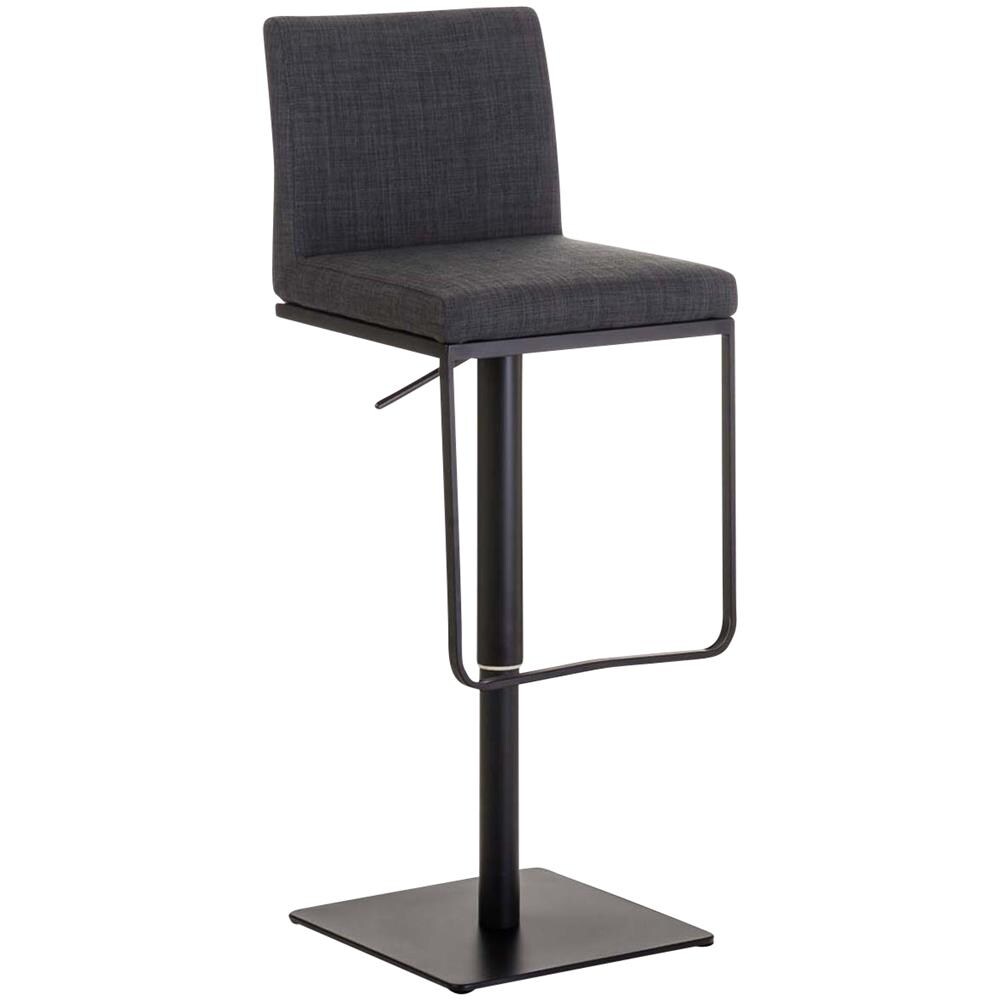 Sgabello Bar Panama in Tessuto I Sgabello Alto Girevole E Regolabile 58-82 CM Grigio Scuro Base Metallo Opaco Nero - Foto 1