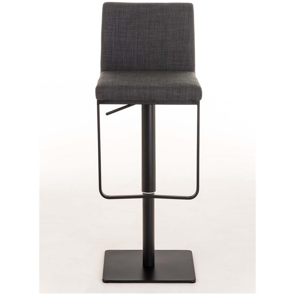 Sgabello Bar Panama in Tessuto I Sgabello Alto Girevole E Regolabile 58-82 CM Grigio Scuro Base Metallo Opaco Nero - Foto 2