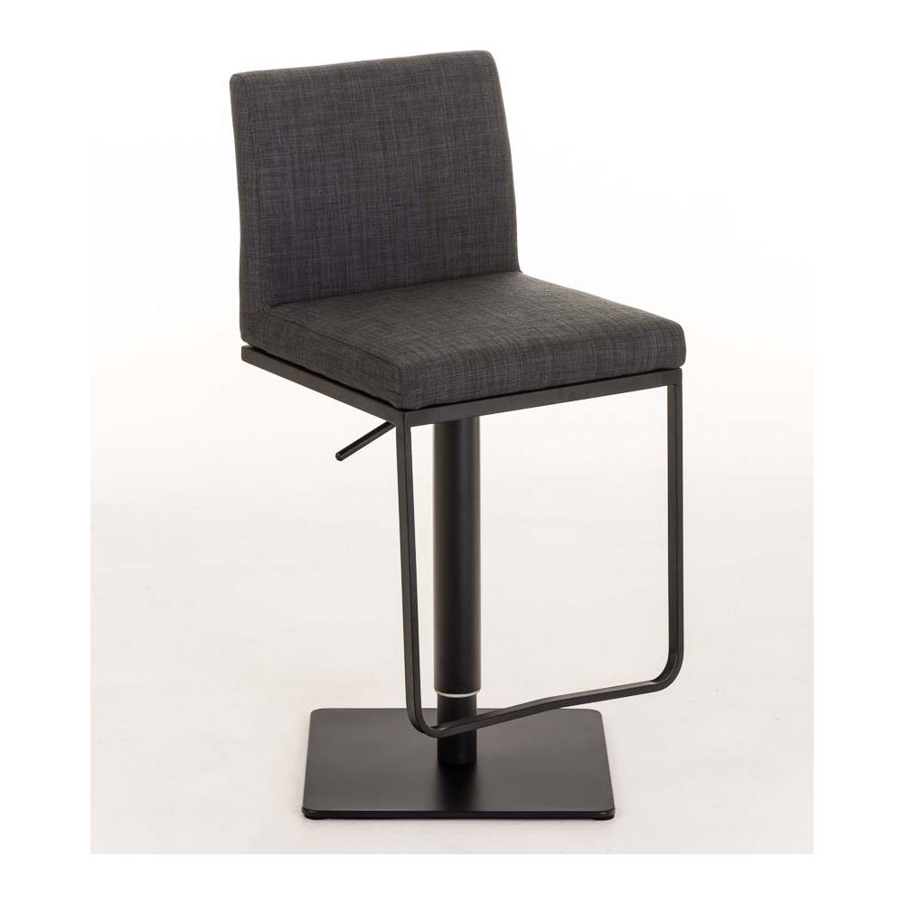 Sgabello Bar Panama in Tessuto I Sgabello Alto Girevole E Regolabile 58-82 CM Grigio Scuro Base Metallo Opaco Nero - Foto 5