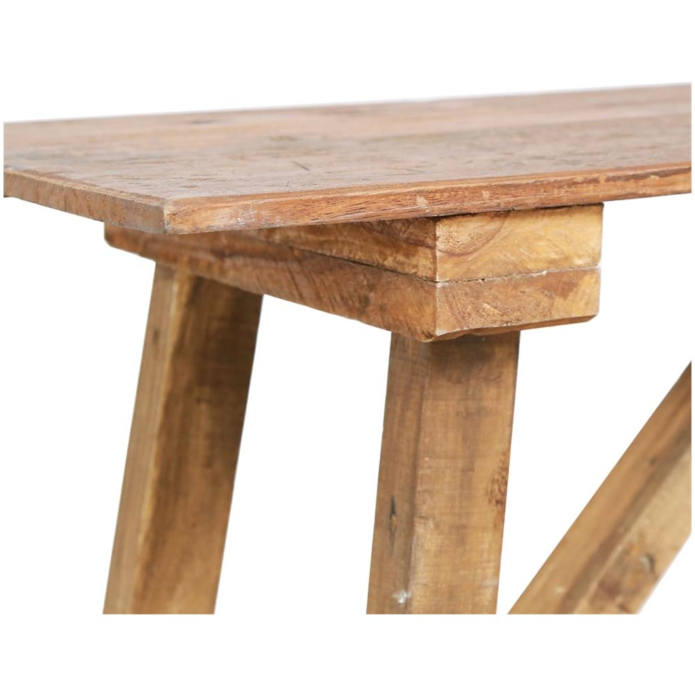 Tavolo Consolle 130x40x80 Cm In Legno Massello Di Recupero - Foto 2