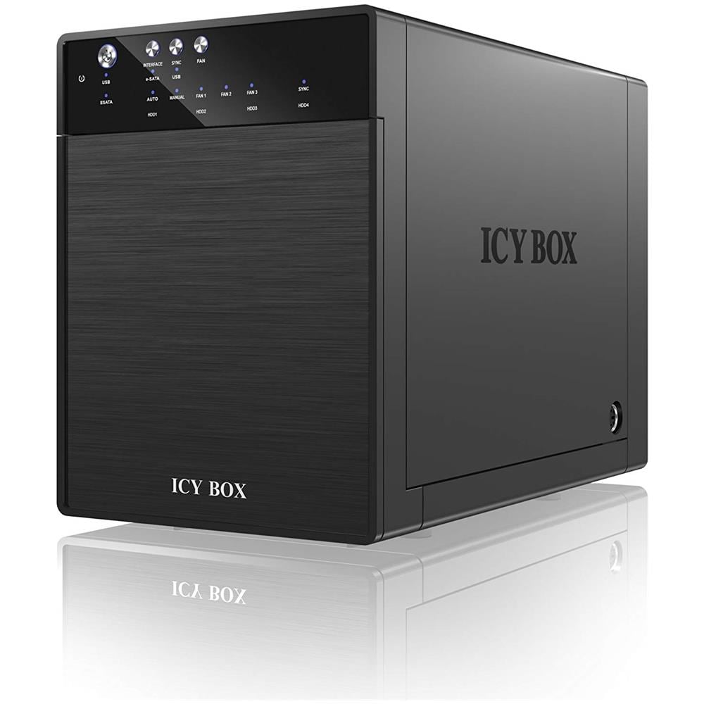Ib-3640su3 Icy Box Case Esterno Per Hdd 3,5' X4 Esata, Usb3.0, Nero - Foto 1