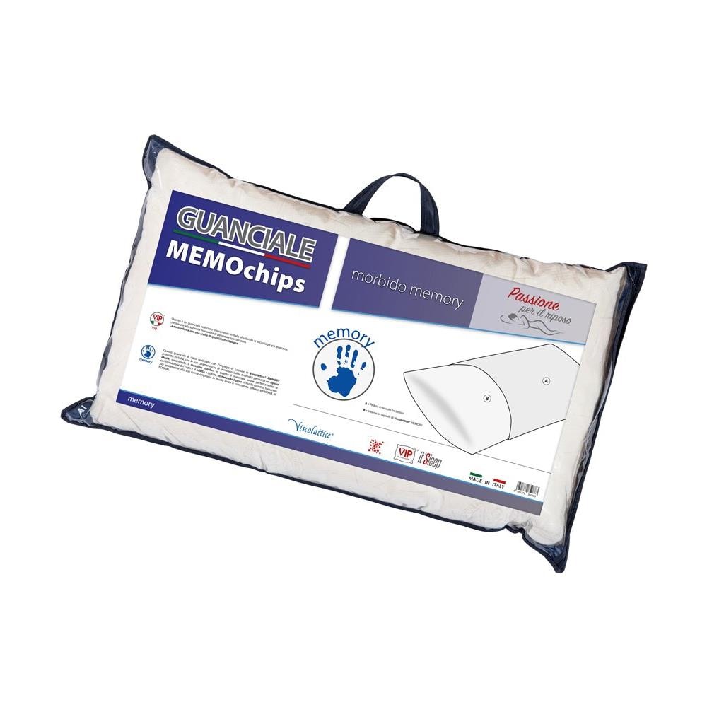 Cuscino Fiocchi Di Memory, Bianco, 45 X 75 - Foto 1