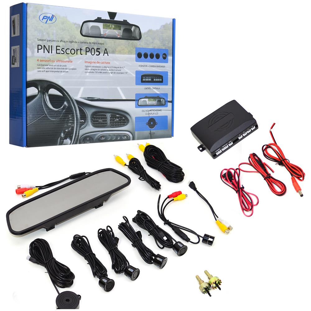 Sensori Di Parcheggio Con Display Pni Mirror Escort P05 A E Telecamera Retromarcia - Foto 1