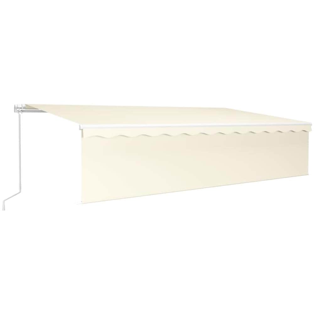 Tenda da Sole Retrattile Manuale con Parasole 6x3 m Crema - Foto 1