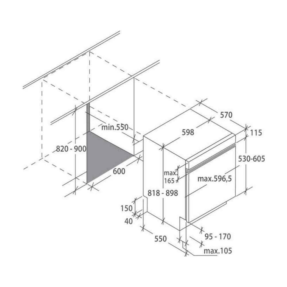 Lavastoviglie CDSN2D350PX da Incasso con Frontalino a Vista Classe E Capacità 13 Coperti - Foto 11