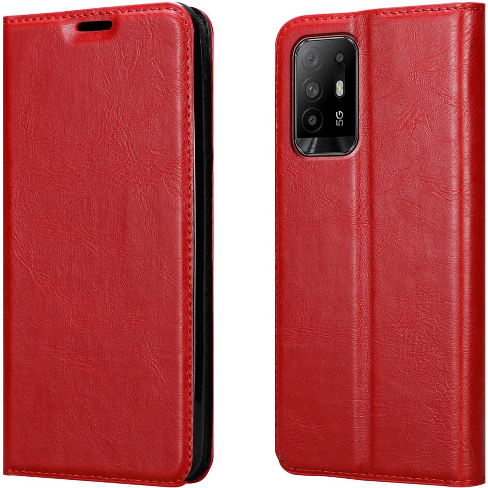 Custodia Compatibile Con Oppo A94 5g In Rosso Mela - Coperchio Protettiva Con Chiusura Magnetica, Funzione Stand E Tasca Per Le Carte - Foto 8