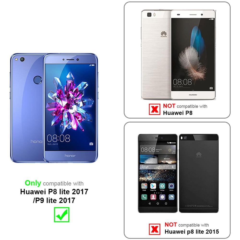 Custodia Compatibile Con Huawei P8 Lite 2017 / P9 Lite 2017 In Candy Nero - Coperchio Protettivo In Silicone Tpu Flessibile - Foto 2