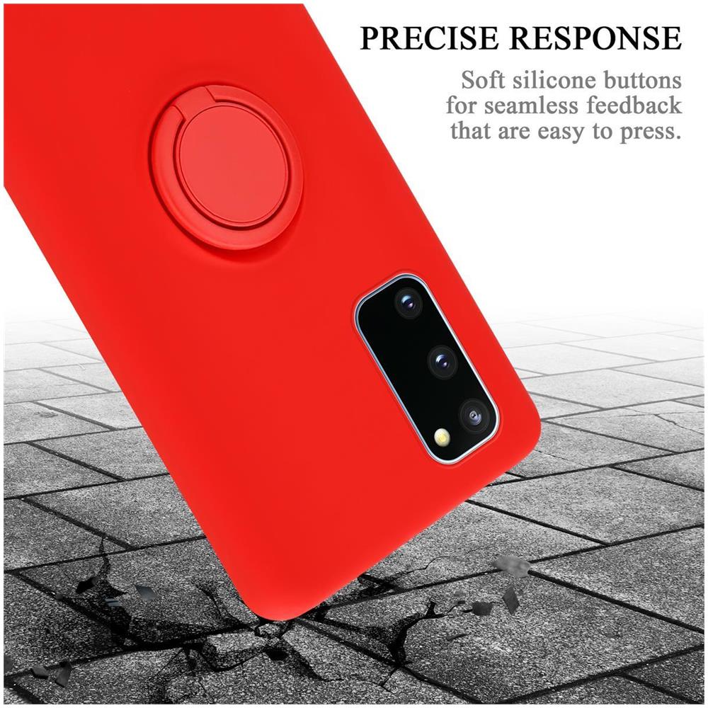 Custodia Compatibile Con Samsung Galaxy S20 Fe In Liquid Rosso - Coperchio Protettivo In Silicone Tpu Flessibile Con Anello - Foto 8