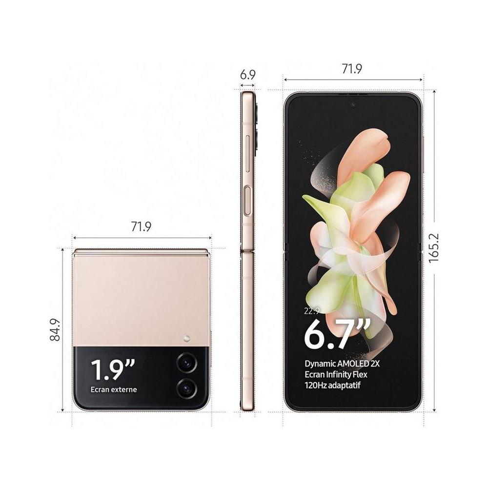 Galaxy Z Flip4 5G 256 GB 8 GB Ram Dual Sim Display 6.7" Full HD+ Fotocamera 12 Mpx Android Italia Rosa / Oro - Foto 2