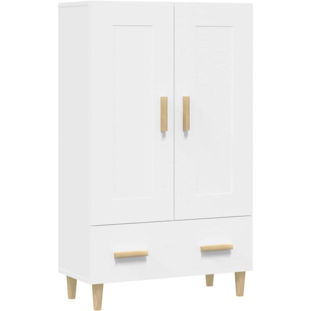 Credenza Bianca 70x31x115 Cm In Legno Ingegnerizzato - Foto 1
