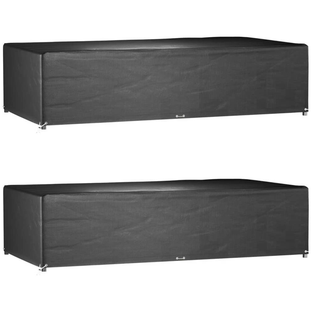 Copri Mobili Giardino 2pz 12 Occhielli 315x160x75cm Rettangolo - Foto 1