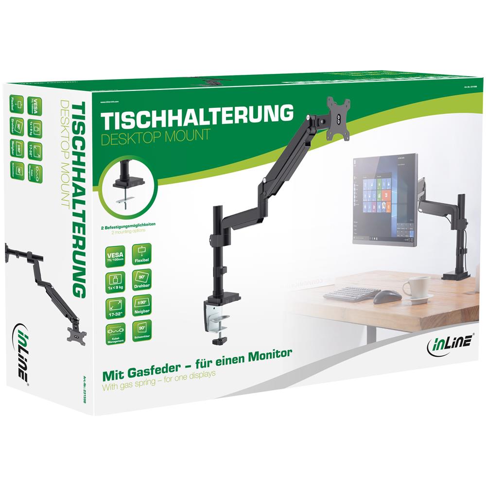 da tavolo con elevatore, mobile, per monitor fino a 82cm (32"), max. 9kg - Foto 4