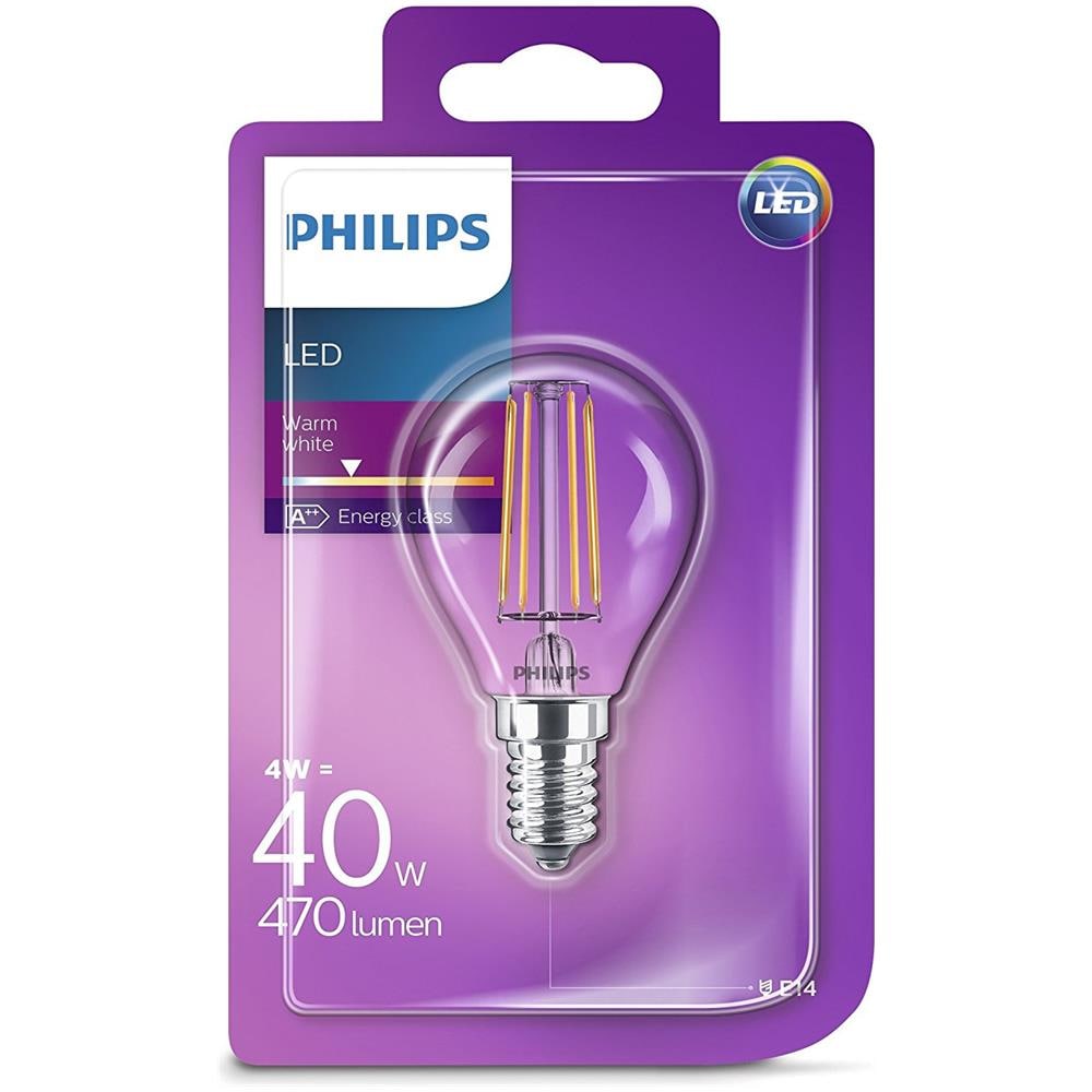 Lampadina Led Filament Classic 40W Sfera Attacco E14 Ww Cl Non Dimmerabile 1Bc / 4 - Foto 2